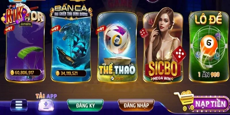 Rikvip là cổng game giải trí uy tín được game thủ tin chọn